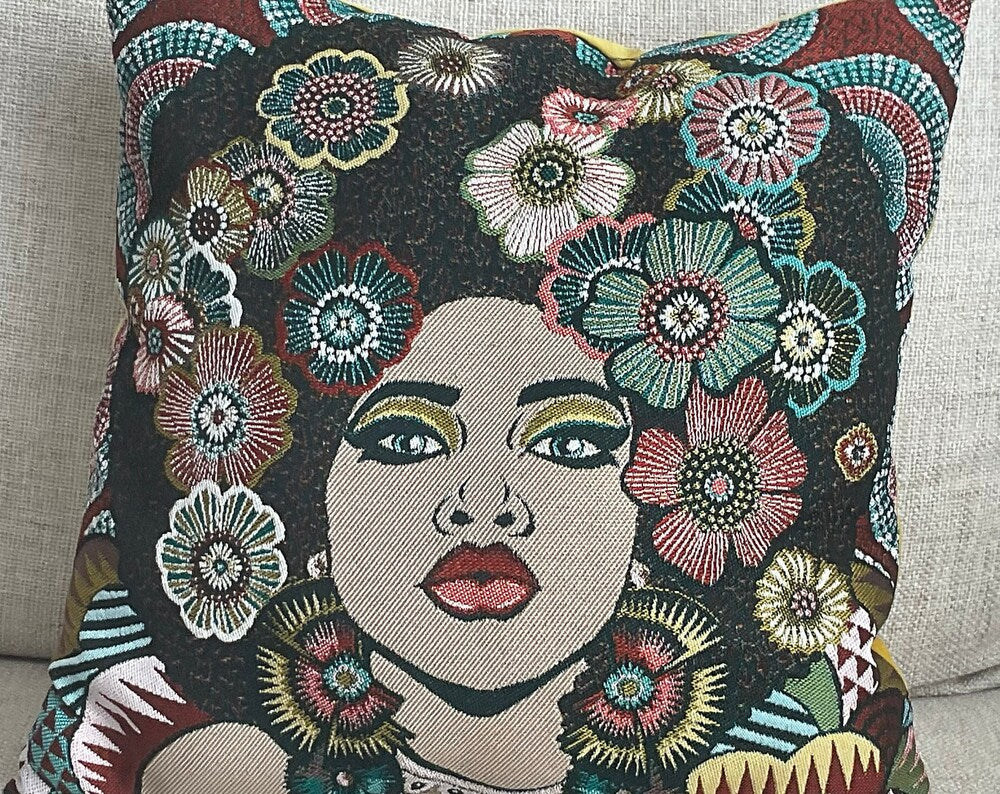 Creole Goddess Throw Pillow