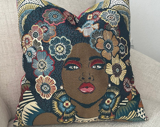 Garifuna Goddess Floral Afro